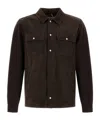 Herno Resort Shacket In Cotton Cashmere Knit In Blue