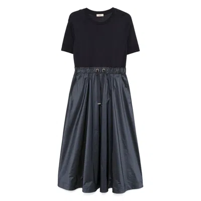 Herno Panelled Midi Dress In Blue