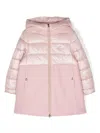 Herno Panelled Padded Coat In Pink