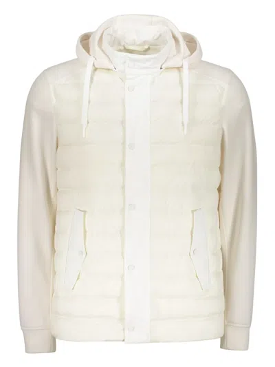Herno Panelled Puffer Jacket In White