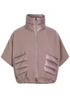 Herno Quilted-pocket Fleece Jacket In Pink
