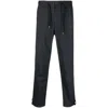 Herno Drawstring-waist Tapered Trousers In Blue