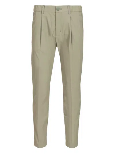 Herno Pant Coulisse Elastic Cotton Feel Twill Trousers Green