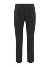 Herno Wool Blend Trousers With Pleats In Black