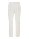 Herno Stretch Twill Trousers In White