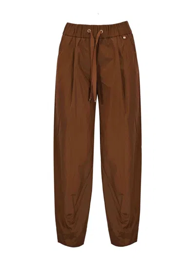 Herno Trousers In New Techno Taffeta In Brown