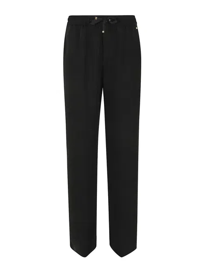 Herno Cotton Blend Track Pants With Relaxed Leg In Black