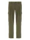 Herno Light Comfort Stretch Woven Cargo Trousers In Green