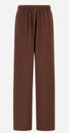 Herno Resort Trousers In Pleated Jersey In Brown