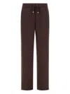 Herno Drawstring Straight Leg Trousers In Brown
