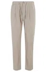 Herno Suede Effect Resort Trousers In Brown