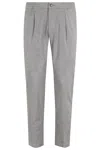 Herno Resort Trousers In Melange Suede Effect In Gray