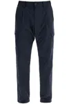 Herno Deep Blue Polyester Pants With Patch Pockets In Blu (blue)