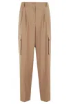 Herno Straight-leg Cargo Trousers In Brown