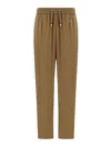 Herno Light Nylon Stretch Trousers In Brown