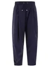 Herno Globe Trousers In Recycled Nylon Twill In Navy