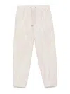 Herno Drawstring Tapered-leg Trousers In White