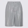 Herno Metallic Effect Shorts In Grey