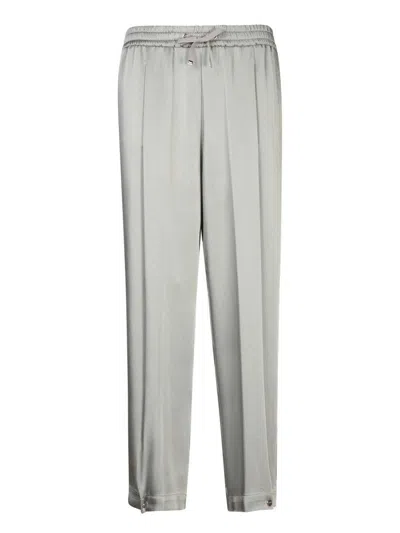 Herno Grey Satin Trousers