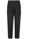 Herno Utility Trousers With Elastic Waistband And Pockets In Black
