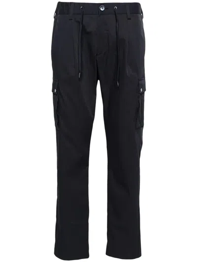 Herno Mid-rise Cargo Trousers In Blue