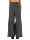 Herno Women Resort Trousers In Melange Fabric In Gray