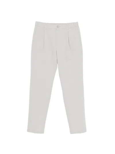 Herno Pleated Straight Trousers In Neutral