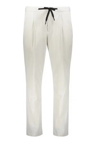 Herno Pants With Elastic Waistband And Adjustable Laces In White