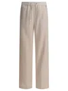 Herno Pants With Elasticized Waist Trousers Beige In Neutral