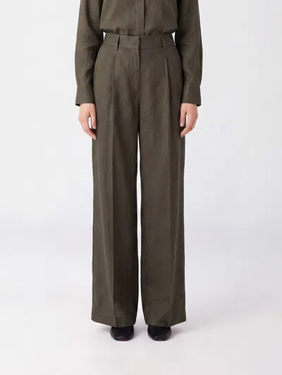 Herno Pants Woman Color Military In Brown