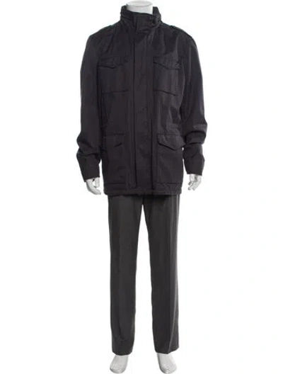 Pre-owned Herno Parka In Blue