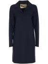 Herno Concealed Coat In Blue