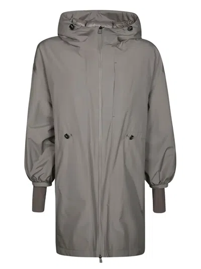 Herno Parka Coat In Grey
