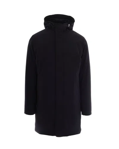 Herno Parka Con Cappuccio Blu In Black