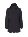 Herno Blue Padded Parka In Black