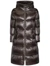 Herno Down Feather Mid-length Coat In Brown