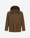 Herno Parka In Compact Light Nylon In Brown