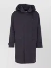Herno Parka Jacket With Adjustable Drawstrings And Hood In Blue