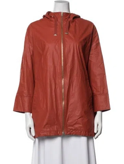 Pre-owned Herno Parka In Orange