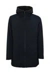 Herno Parka With Hood In Blu/marrone