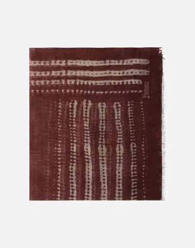 Herno Pashminaschal Aus Linen In Brown