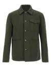 Herno Patch-pocket Button-fastening Shirt Jacket In Green
