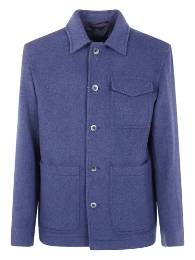 Herno Patch-pocket Shirt Jacket In Blue