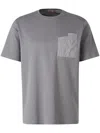 Herno Contrast Pocket T-shirt In Grey