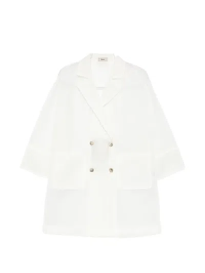 Herno Patch-pocket Coat In White
