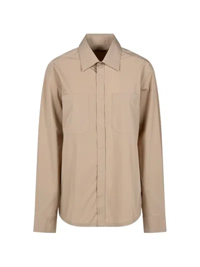 Herno Patch-pocket Long-sleeve Shirt In Brown