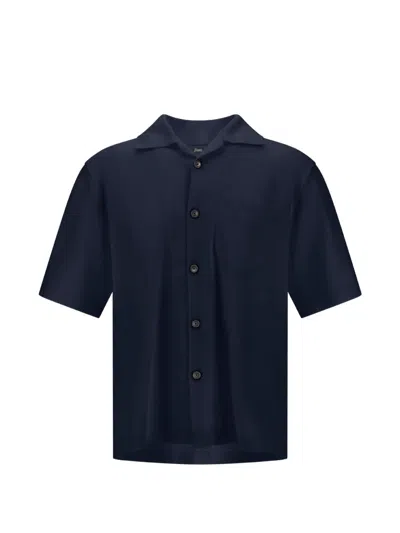 Herno Patch-pocket Short-sleeve Shirt In Blue
