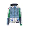 Herno Patchwork Puffer Jacket In Blue