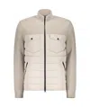 Herno Padded-panel Knitted Jacket In Gray