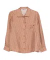 Herno Patterned Collared Shirt In Brown